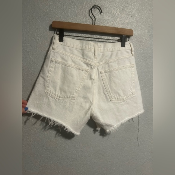 Agolde white denim cut off shorts - Picture 4 of 7
